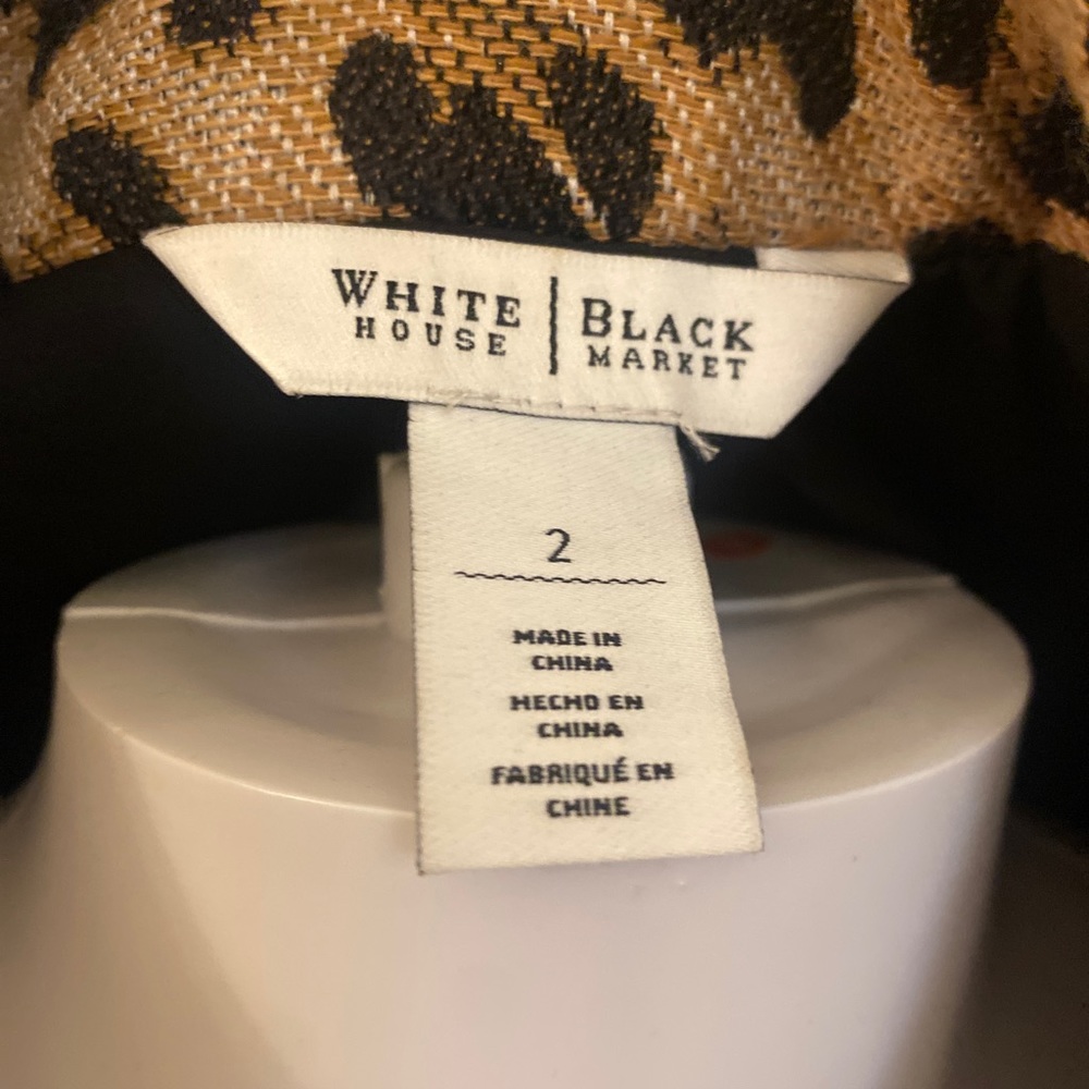 Whbm Leopard Print Jacket Size 2 - image 2